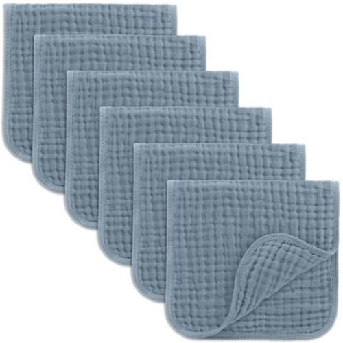 Muslin Burp Cloths Large 100% Cotton By Comfy Cubs (pacific Blue, Pack Of 10)