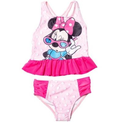 Mickey Mouse & Friends Minnie Mouse Infant Baby Girls Racerback Tankini Top And Bikini Bottom Swim Set Polka Dots Pink 12 Months