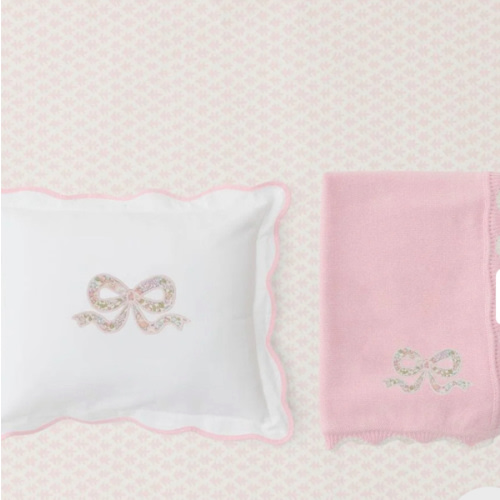Baby Blanket and Scallop Pillow Sham Set