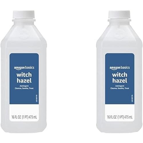 Amazon Basics Witch Hazel USP Astringent, Unscented, 16 Fluid Ounces (Previously Solimo) (Pack of 2)