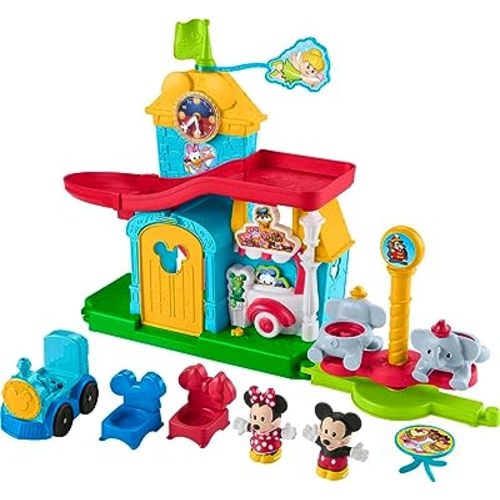 Fisher-Price Little People Toddler Toy Disney Mickey & Friends Playset with Sounds & Phrases for Pretend Play Kids Ages 18+ Months
