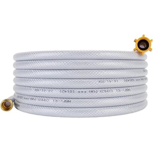 Camco TastePURE 25-Ft - RV Drinking Water Hose - Contains No Lead, No BPA & No Phthalate - Features Reinforced Design & Crafted of PVC - 1/2” Inside Diameter, Made in the USA (22735)