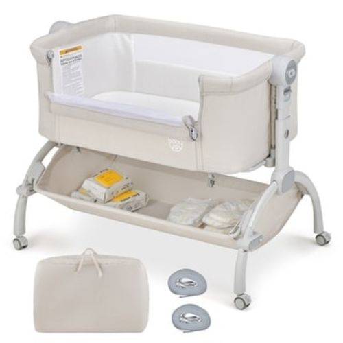 Babyjoy 3-in-1 Portable Baby Bassinet Bedside Sleeper Cradle with - See Details