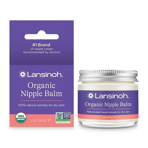 Lansinoh Organic Nipple Butter, Nipple Cream Safe for Breastfeeding Baby, Postpartum Essentials for Mom, 2 Ounces - 2 Ounce (Pack of 1)