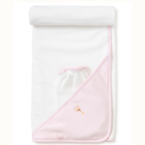 Sophie la girafe Pink Hooded Towel & Mitt Set