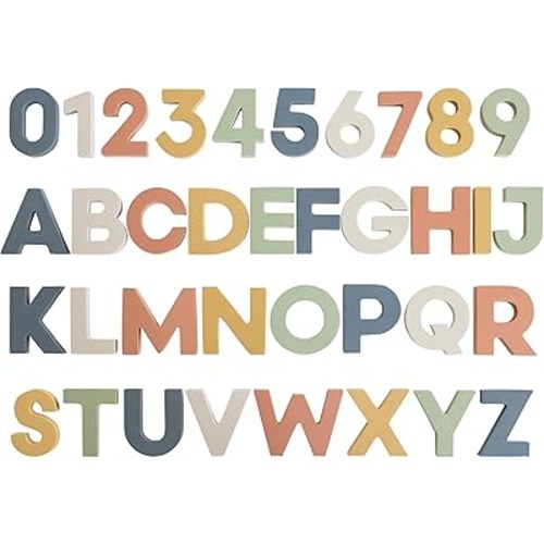 mushie Foam Letters & Numbers Bath Play Set (Sol) | 26 Pieces for Ages 3 Years+ | Floating Foam for Kids and Toddlers