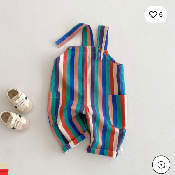 Baby Polka Dot Stripes Overalls