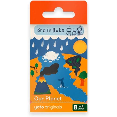 Yoto BrainBots: Our Planet – 8 Kids Audiobook Cards for Use with Player & Mini All-in-1 Audio Device, Educational Screen-Free Listening with Fun Stories for Learning & Interactive Quizzes, Ages 6+