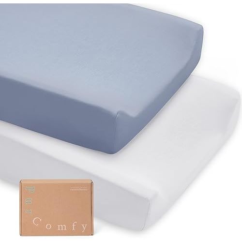 Supersoft Diaper Changing Pad Covers, 2-Pack Premium Bamboo Viscose Change Table Pad Covers for Baby Girls and Boys, Hypoallergenic Stretchy Changing Table Cover Sheets