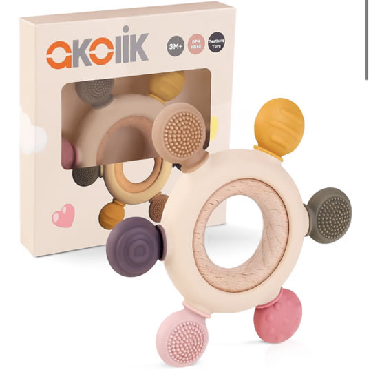 Amazon.com: akolik Baby Teething Toys, Teething Relief Toy, BPA Free Baby Chew Toys Infant Toys Newborn Accessories, Teethers for Babies 0-3-6-9-12 Months Old Boys Girls