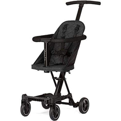 Lightweight and Compact Coast Rider Stroller with One Hand Easy Fold, Adjustable Handles and Soft Ride Wheels, Black
