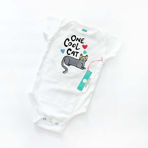 One Cool Cat Baby Onesie - Organic Cotton