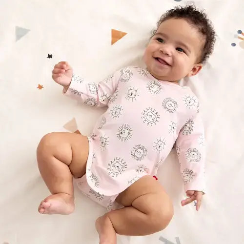 Magnetic 5-Pack Bodysuit (Pink Lion, 0-3 Months)