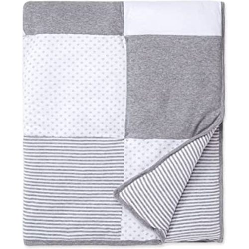 Burt's Bees Baby - Reversible Quilt, Baby and Toddler Nursery Blanket, Organic Cotton Shell & Polyester Fill
