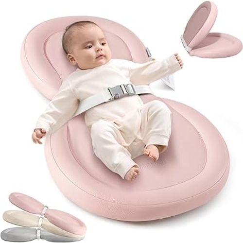 Mamatepe Baby Changing Pad, Soft, Foldable Leather Diaper Changing Pad, Contoured Changing Table Pads for Dresser, Waterproof & Non-Slip Wipeable, 30"X19", Pink