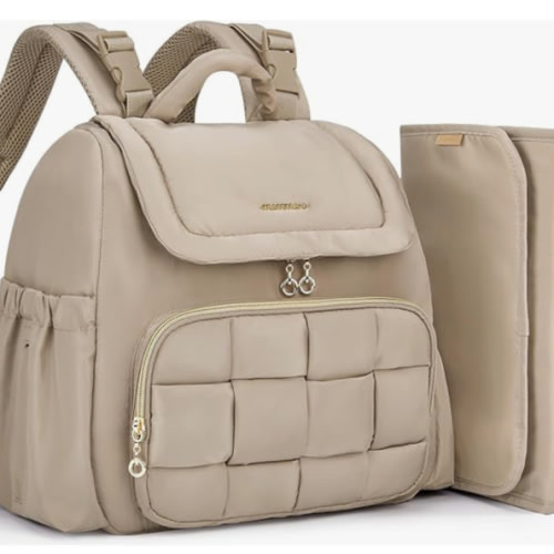 Amazon.com: mommore Small Diaper Bag, Mini Baby Diaper Bag, Puffer Quilted Diaper Backpack with Changing Pad, Insulated Pockets, Stroller Strap, Woven Baby Bag for Travel Work : Baby