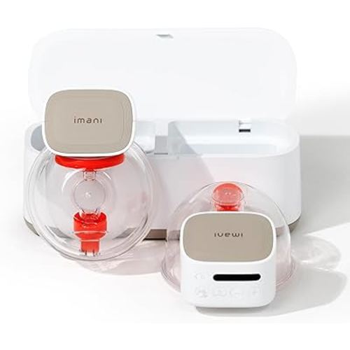 Legendairy Milk Imani i2 Plus + Charging Dock - Wearable Electric Breast Pump Hands Free - Cordless, Wireless Complete Duo Kit - 25mm Flange, 21mm Insert and 7oz Capacity