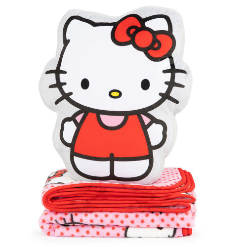 Hello Kitty Pillow and Throw Set, "40 x 50" - Sam's Club
