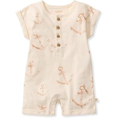 Amazon.com: Burt's Bees Baby Baby Boys Short Sleeve Rompers, 100% Organic Cotton One-Piece Coverall and Layette Set: Clothing, Shoes & Jewelry
