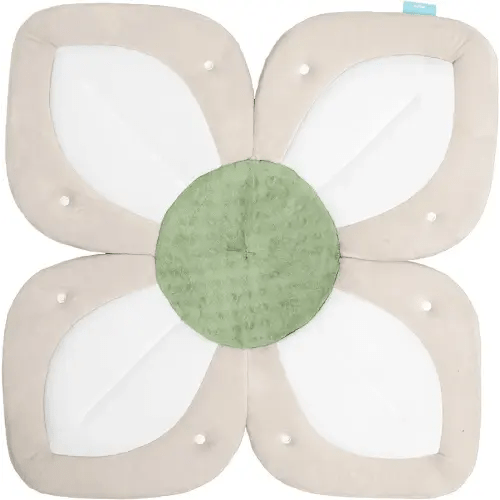 Blooming Bath Baby Bath Seat - Baby Tubs for Newborn Infants to Toddler 0 to 6 Months and Up - Baby Essentials Must Haves - The Original Washer-Safe Flower Seat (Lotus, White/Olive)