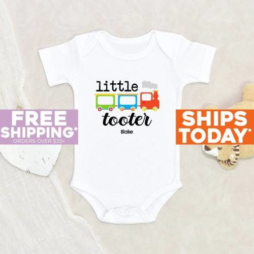Railroad Baby Onesie® Little Tooter Personalized Onesie® Trains Baby Onesie® Baby Shower Gift Custom Baby Clothes Conductor Baby Onesie® - Etsy