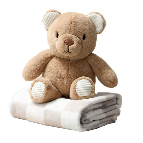The Peanutshell Gift Set, Teddy Bear Plush Stuffed Animal Toy and Blanket for Boys and Girls