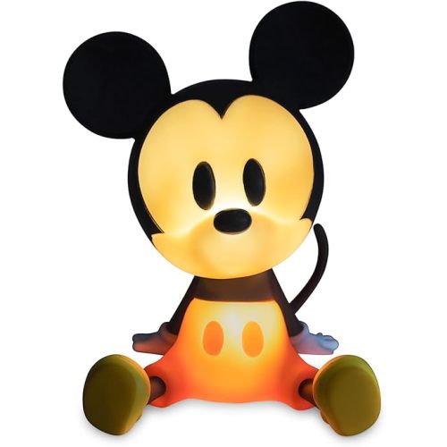 Disney Mickey Mouse Figural Mood Light | Nightstand Table Lamp with LED Light for Bedroom, Desk, Living Room | Home Decor Room Essentials, Cute Gifts and Collectibles | 6 Inches Tall