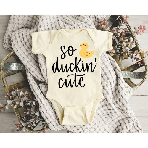 Duck Baby Onesie® So Dunkin Cute, Baby Gifts, Fun Baby Onesie® Baby Shower, Trendy, Cute Baby Outfit, Animal Onesie® Funny, Funny Baby Puns