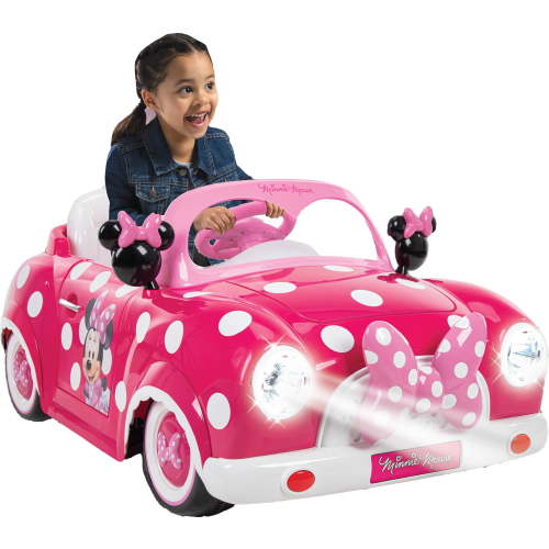 6V Huffy Disney Minnie Mouse Battery-Powered Ride-On Car, Kids Ages 3+ - Pink, One Unit