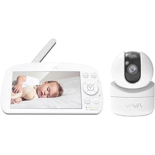VAVA 5.5" 720P HD Video Baby Monitor with Night Vision, Zoom/Pan/Tilt, and 2-Way Audio
