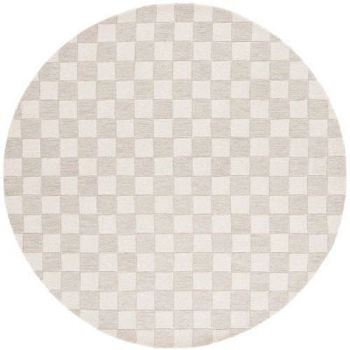 Martha Stewart Chelsea Msr4760 - Indoor Hand Tufted Area Rug - Beige/ivory - 6' Round