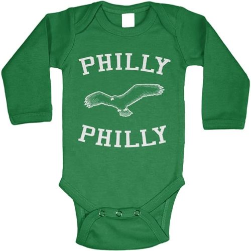Tcombo Philly Philly - Sports Eagle Bodysuit - 12 Months - Kelly - Long Sleeve