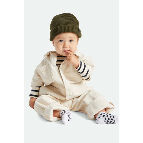 Youth Baby Heist Beanie - Military Olive – Brixton