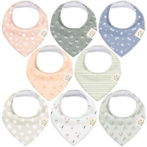 8pk Organic Baby Bandana Bibs, Baby Drool Bibs For Baby Boy, Girl, Baby Bibs For Infant, Newborn (butterflies)