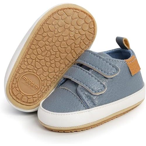 Clowora Baby Boys Girls Shoes Non-Slip Rubber Sole Sneakers Infant First Walking Toddler Crib Shoes Newborn Loafers Flats.