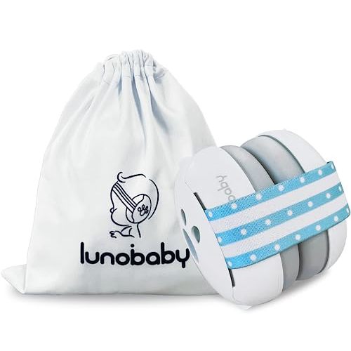 Lunobaby Baby Ear Muff - Noise Canceling Headphone for Infant Hearing Protection - Newborn Earmuff Airplane Travel Essential