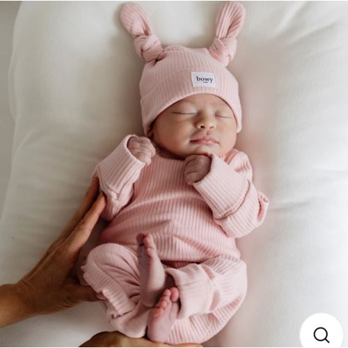 Baby Frill Onesie - Dusty Pink