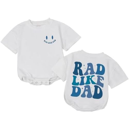 Rad Like Dad Outfit Boy-Girl Baby Romper-One Year 1st 6-12 Months Bodysuit Bubble Gifts Newborn Toddler Infant