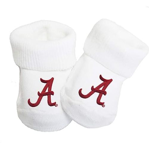 Alabama Crimson Tide Baby Toe Bootie Socks 0-9 Months