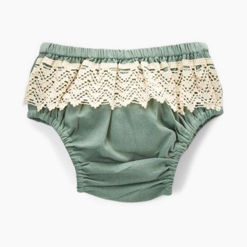 Sassy Minor Crochet Baby Bloomer - Sage, 3-6 Months