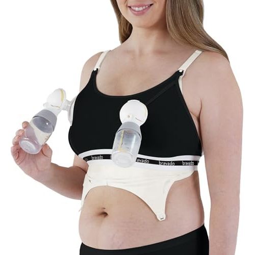 Bravado Designs Pumping Bra Hands Free | Clip and Pump | Pumping Accessory | S-XL