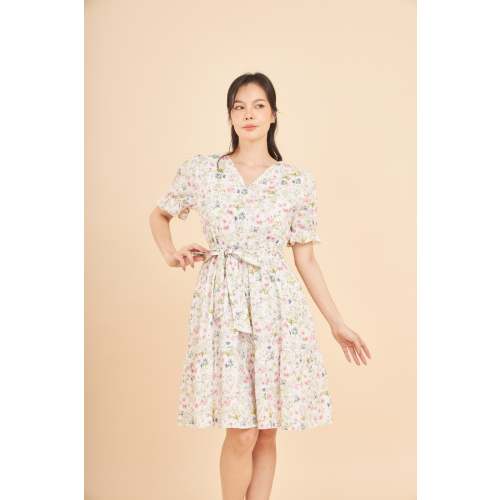 All Day Dress with Nursing Zippers in Sweet Wildflowers