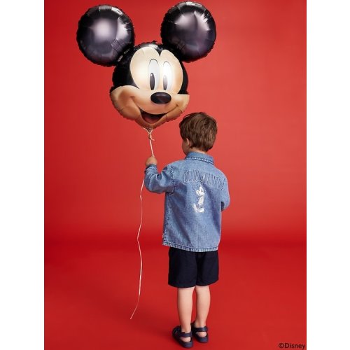 Old Navy x Disney© Mickey Mouse Long-Sleeve Jean Shirt for Toddler Boys | Old Navy