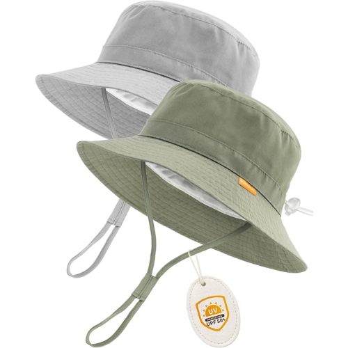 FURTALK Baby Sun Hat Toddler Boys Girls Bucket Hat for Kids 0-5 Years UPF 50+ Sun Protective Child Summer Beach Hats