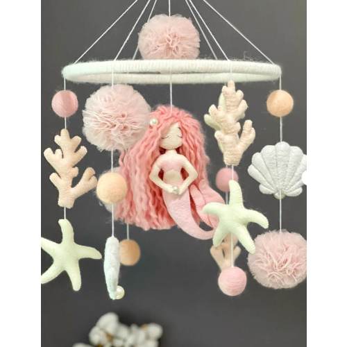 Personalized Mermaid Ocean Baby Mobile Sea World Baby Crib Mobile Sea Creatures Mobile Sea Animals Nautical Baby Mobile Baby Shower Gift