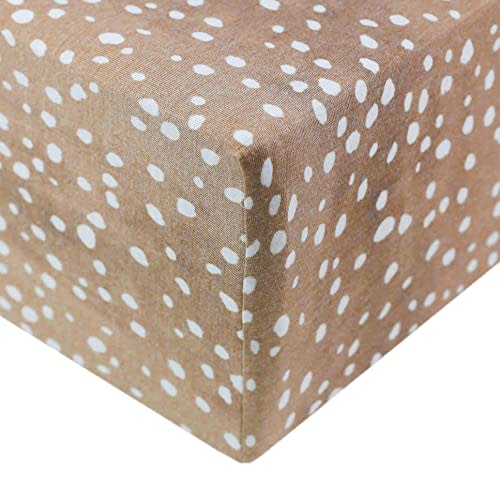 Copper Pearl Premium Knit Baby Crib Sheets for Standard Mattresses, Fitted Crib Sheets for Boys and Girls, Breathable and Soft, Fawn