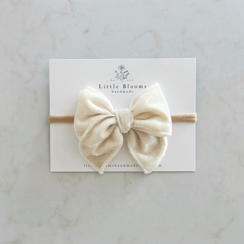 Velvet Bow - fable bow headband or hair clip