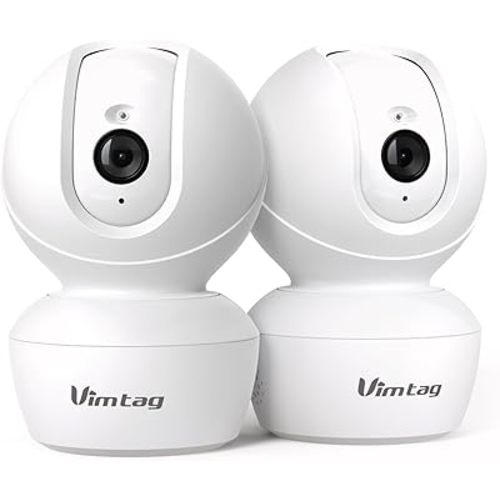 VIMTAG 5G/2.4G Indoor Security Camera, 2.5K Pet Camera with Speaker 360 Pan, Baby Cameras for Home Security Puppy Dog Cat, 2-Way Audio, Free AI Detection, Motion Tracking, IR Night Vision, w/Alexa