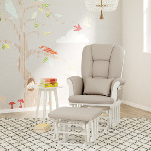 Storkcraft Tuscany Rocking Chair Glider with Ottoman & Reviews | Wayfair
