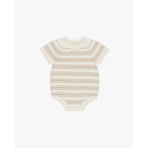 Rowan Romper || Oat Knit Stripe